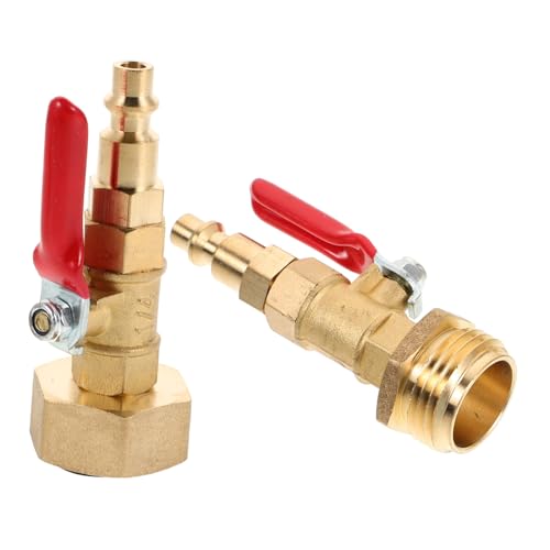 LIGIGWASH Winterfester Rv Wasser Adapter Gewinde Messing mit Kugelhahn für Wohnmobil Wohnwagen Boot Sprinkler Frostschutz Ausblasadapter Schnellanschluss von LIGIGWASH