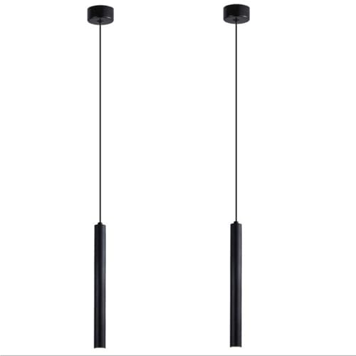 LIGKIN 2PCS Hängelampe LED Moderne Kronleuchte Minimalistische Design LED Pendelleuchte Aluminium Deckenleuchte Schwarz für Esszimmer Schlafzimmer Wohnzimmer Restaurant von LIGKIN