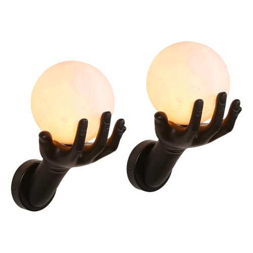 LIGKIN 2pcs Wandleuchte Kreative Wandlampe in Handform Moderne LED-Wandleuchte mit G9 Glühbirne Wandleuchte aus Gips Wandbeleuchtung Deko für Schlafzimmer Loft Flur, Schwarz LIGKIN 2pcs Wandleuchte Kreative Wandlampe in Handform Moderne LED-Wandleuchte mit G9 Glühbirne Wandleuchte aus Gips Wandbeleuchtung Deko für Schlafzimmer Loft Flur, Schwarz von LIGKIN