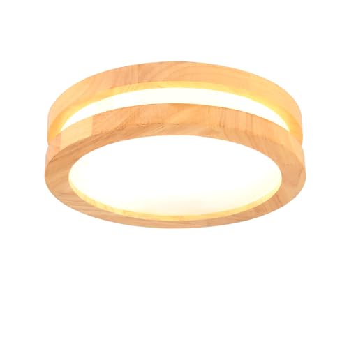 LIGKIN LED Deckenlampe Holz 24W Deckenleuchte Rund 23cm Neutrales Licht 4500K Durchmesser Modern Doppelte Lage Küchenlampe Lampe Wohnzimmer für Balkon Flur Babyzimmer Schlafzimmer LIGKIN LED Deckenlampe Holz 24W Deckenleuchte Rund 23cm Neutrales Licht 4500K Durchmesser Modern Doppelte Lage Küchenlampe Lampe Wohnzimmer für Balkon Flur Babyzimmer Schlafzimmer von LIGKIN