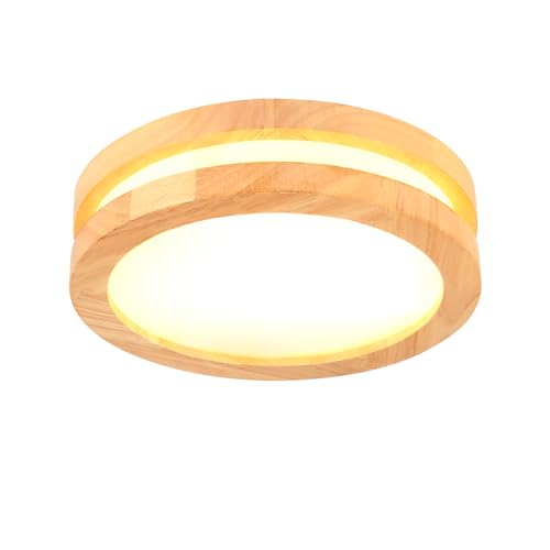LIGKIN LED Deckenlampe Holz 24W Deckenleuchte Rund 23cm Warmweiß 3000K Durchmesser Modern Doppelte Lage Küchenlampe Lampe Wohnzimmer für Balkon Flur Babyzimmer Schlafzimmer LIGKIN LED Deckenlampe Holz 24W Deckenleuchte Rund 23cm Warmweiß 3000K Durchmesser Modern Doppelte Lage Küchenlampe Lampe Wohnzimmer für Balkon Flur Babyzimmer Schlafzimmer von LIGKIN