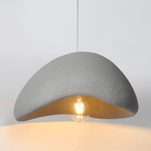 LIGKIN Pendelleuchte Moderne Hängelampe Kreative Lampenschirm Kronleuchter, Hängeleuchte E27 Verstellbar Deckenleuchte Grau für Schlafzimmer Esszimmer Wohnzimmer, Ø30cm von LIGKIN