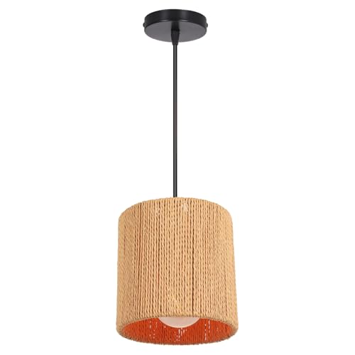 LIGKIN Pendelleuchte Rattan Boho Ø15cm Vintage Handgewebte Hängelampe E27 Runden Hängend Höhenverstellbar Lampenschirm Industrieller Boho Rustikal Kronleuchter für Schlafzimmer Wohnzimmer Küche LIGKIN Pendelleuchte Rattan Boho Ø15cm Vintage Handgewebte Hängelampe E27 Runden Hängend Höhenverstellbar Lampenschirm Industrieller Boho Rustikal Kronleuchter für Schlafzimmer Wohnzimmer Küche von LIGKIN