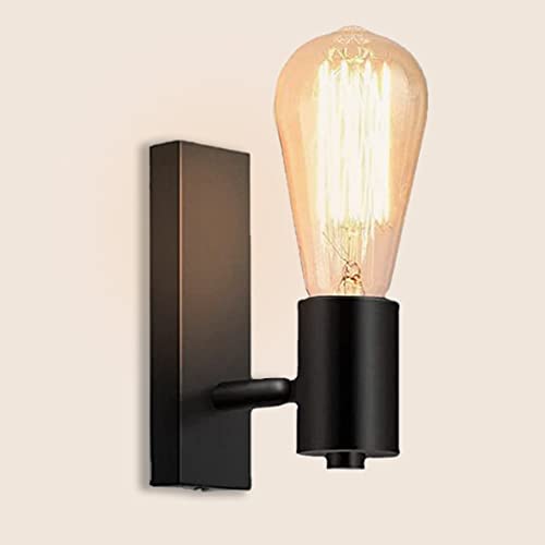 LIGKIN Wandleuchte Innen Wandspot Industrielle Retro Design E27 Wandlampen Vintage 360° drehbare Lampe aus Metall Wandleuchte für Treppen Flur Wohnzimmer, Schwarz LIGKIN Wandleuchte Innen Wandspot Industrielle Retro Design E27 Wandlampen Vintage 360° drehbare Lampe aus Metall Wandleuchte für Treppen Flur Wohnzimmer, Schwarz von LIGKIN