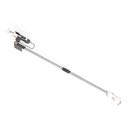 LIGO LIGO 7,2V Akku Gartenschere/Astschere mit 190cm Teleskopstiel | Max. 13mm Frischholz, 1500mAh Lithium, Leicht (1,9kg) | Inkl. Akku & Ladegerät (Gartenschere w/Teleskopstiel) von LIGO