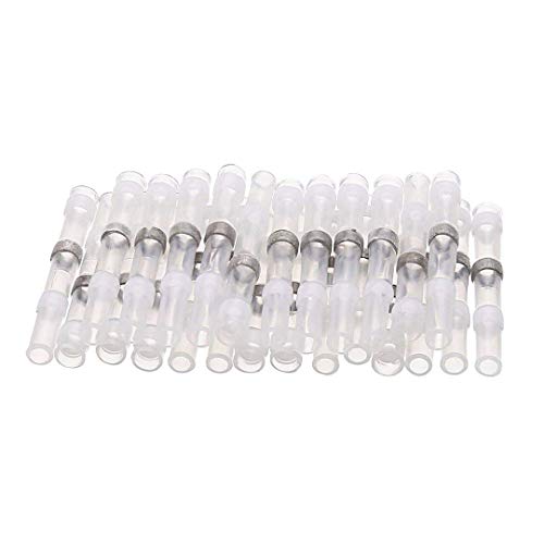 50 Stück Schrumpf-Stoßverbinder for elektrische Kabel – AWG 10–26, Dichtungshülsen-Spleißklemmen for den Einsatz in der Automobil- und Schifffahrt(White) von LIGPING