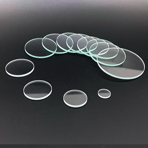 LIGPING 1 Stück 10–42 mm runde optische Glaslinse for LED-Taschenlampe – Flache transparente optische Glaslinse(28mm x 2mm) von LIGPING
