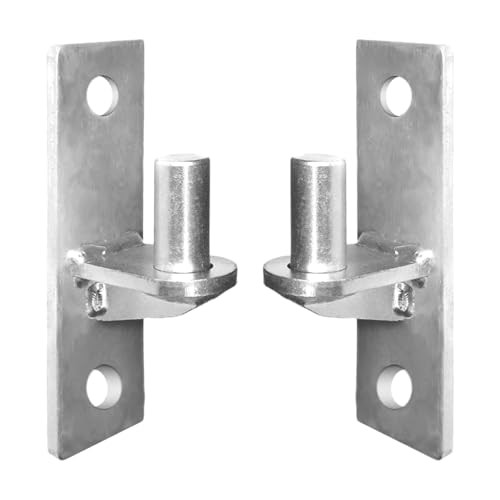 2 Stück Outdoor-Kettenglied-Zaun-Torscharniere, tragbar, stabile Wandhalterung, Designs, Handwerk aus Edelstahl mit Stifttor von LIGSLN
