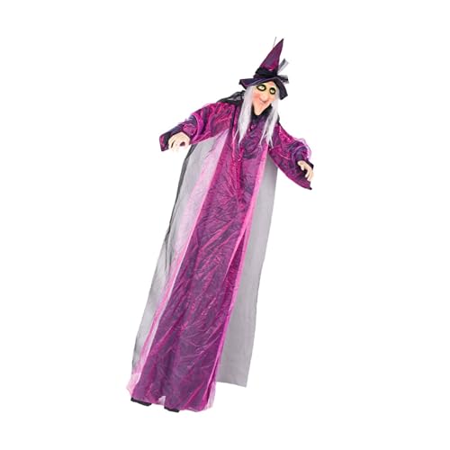 Geisterhafte Halloween-Party-Dekoration, Halloween-Party, Hexe, hängendes Zubehör mit leuchtenden Augen, um Gäste zu erschrecken, animierte sprechende Hexenbehänge Geisterhafte Halloween-Party-Dekoration, Halloween-Party, Hexe, hängendes Zubehör mit leuchtenden Augen, um Gäste zu erschrecken, animierte sprechende Hexenbehänge von LIGSLN