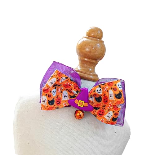 Haustier-Halsband für Halloween-Partys, waschbar, Polyester-Nackenband für Hunde, Katzen, Kostüm-Zubehör, verstellbares Haustier-Party-Halsband von LIGSLN