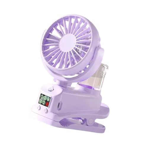 LIGSLN Kleiner Desktop-Ventilator, Clip-On-Ventilator, 4 Geschwindigkeitsstufen, Luftkühlung für Bürokühlung von LIGSLN
