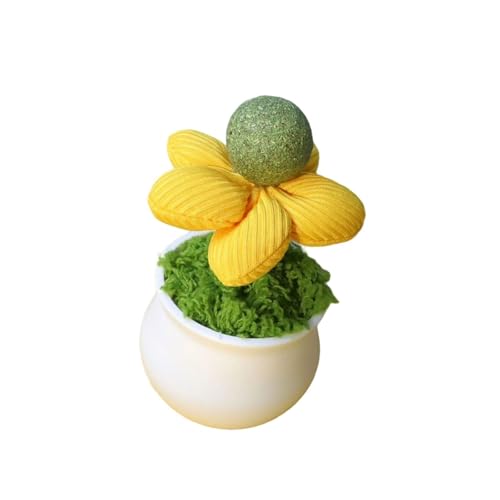 LIGSLN Kreatives Katzenminze-Topfpflanzen-Spielzeug, Katzen zum Spielen und Stressabbau mit natürlicher Katzenminze, Ball für Langeweile, Interaktionsspielzeug von LIGSLN