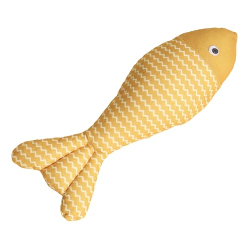 LIGSLN Plüsch-Katzenspielzeug in Fischform, weiches Kätzchenspielzeug, kaufest, für Kätzchen, Aktivität, Zähneknirschen von LIGSLN