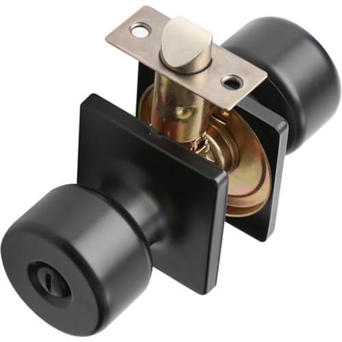 LIGSLN Stilvolles, mattschwarzes, stabiles Türgriff-Set aus Zinklegierung, inkl. und für Schlafzimmer und Badezimmer, mattschwarze Türknäufe von LIGSLN