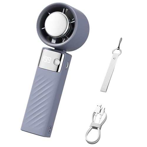 LIGSLN Tragbarer Handventilator, USB-Aufladung und LED-Display für den Außenbereich und Büro, einstellbare Geschwindigkeit, Kühlventilator von LIGSLN