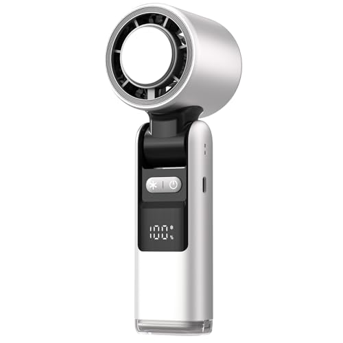 LIGSLN Tragbarer USB-Handventilator mit Digitalanzeige und leisem Betrieb für Büro oder Reisen von LIGSLN