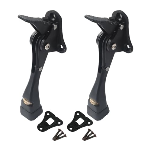 Metall-Türstopper, verstellbar, Wandschutz, Türhalter mit rutschfester Gummispitze, verstellbare Halterung mit rutschfester Gummispitze, 2 Stück von LIGSLN