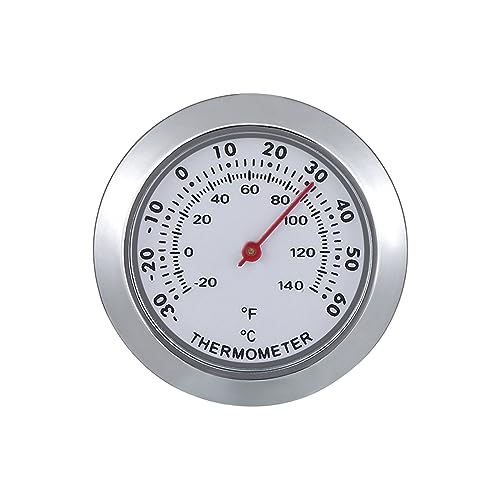 LIGSLN Thermometer-Hygrometer Innen Edelstahl Thermo-Hygrometer Saunaraum Mini Humidoren für Zigarren Silber, Gold Freistehend von LIGSLN