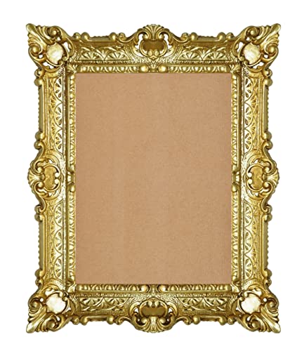 LIGUORO SHOP Rechteckiger Rahmen im venezianischen Barock-Stil, Vintage, Shabby Chic, 55 x 45 cm, für Foto-Poster, Drucke (Gold) von LIGUORO SHOP