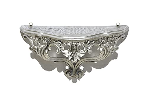 LIGUORO SHOP Regal im venezianischen Barock-Stil, Konsole, Vintage, Shabby Chic, 38,5 x 20 x 15,5 cm (Antiksilber) von LIGUORO SHOP