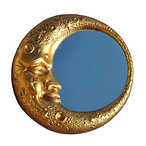 LIGUORO SHOP Runder Spiegel mit Rahmen Mond im venezianischen Barock-Stil Fake Vintage Shabby Chic cm 32 (Gold) von LIGUORO SHOP