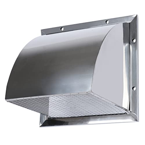 Edelstahl Quadratische Abluft Haube 300mm 380mm Lüftungsgitter Lüftungsrohr Haube Mit Mesh Screen, Abdecken Unregelmäßiger Öffnungen, Lüftungshaube Für Dunstabzugshaube Klimagerät Oder Trockner ( Size von LIGUOYI