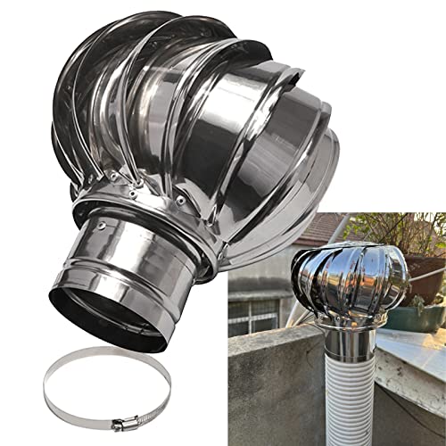 Kaminaufsatz Für Ofenrohr Ø 110 150 160 250mm Drehend Auspuffdeckel Aus Edelstahl Kaminabdeckung Mit Windantrieb, Wetterschutz-Lüftungsaufsatz Mit Schlauchschelle, Null Stromverbrauch ( Size : 150mm(5 Kaminaufsatz Für Ofenrohr Ø 110 150 160 250mm Drehend Auspuffdeckel Aus Edelstahl Kaminabdeckung Mit Windantrieb, Wetterschutz-Lüftungsaufsatz Mit Schlauchschelle, Null Stromverbrauch ( Size : 150mm(5 von LIGUOYI