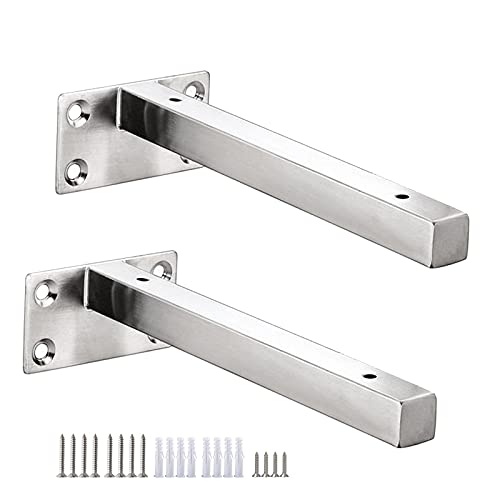 LIGUOYI 2 Stück Regalträger Unsichtbar, Schwerlast Regalhalterung Schwarz, Edelstahl Regalwinkel Silber, 200mm 500mm Metall Wand Halterungen, Für Bücherregale Wandkonsole LIGUOYI 2 Stück Regalträger Unsichtbar, Schwerlast Regalhalterung Schwarz, Edelstahl Regalwinkel Silber, 200mm 500mm Metall Wand Halterungen, Für Bücherregale Wandkonsole von LIGUOYI