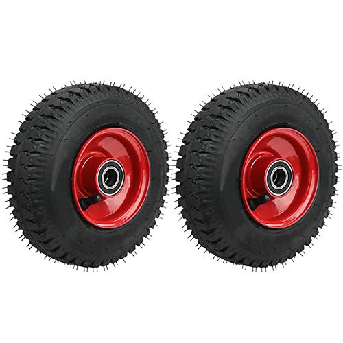 LIGUOYI Luftreifen Ersatzräder 2 Stück - Einteilige Felgen Strapazierfähige Gummi-Rad Vakuum/Pannensicher Ersatzrad Rad Rasenmaher Transportwagen Schubkarren Bohrung 20mm Luftreifen (Size : 200mm) von LIGUOYI