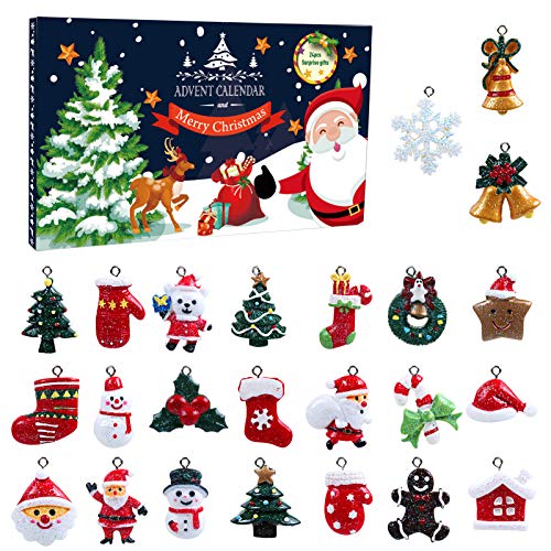 LIHAO 24 x Weihnachtsanhänger Adventskalender Harz Mini Weihnachtsbaum Deko Geschenk Christsbaum Fenster Schmuck Figuren LIHAO 24 x Weihnachtsanhänger Adventskalender Harz Mini Weihnachtsbaum Deko Geschenk Christsbaum Fenster Schmuck Figuren von LIHAO