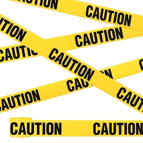 LIHAO 30M Warnband Absperrband Gelb Warnbänder Caution Tape Halloweeen Warband Deko Markierungsband Zombie Party Sicherheitsband für Halloween Hochzeit Arbeitsplatz Gefahrenzone von LIHAO