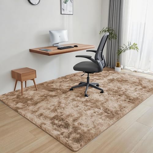 LIHUANE Flauschig-Weiche Teppiche Deko 290 x 360 cm Lauschige Oberfläche Kuscheliger Teppich Anti-Rutsch Rückseite für Terrasse Balkon Garten, Beige von LIHUANE