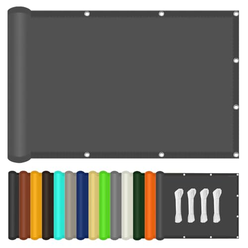 Sonnenschutz Markise 140 x 150 cm Wasserabweisend UV Schutz Uv-Schutz Schattiernetz im Viele Größe Und Farben für Außenbereiche Wie Garten Und Balkone, Terrasse, Dunkelgrau Sonnenschutz Markise 140 x 150 cm Wasserabweisend UV Schutz Uv-Schutz Schattiernetz im Viele Größe Und Farben für Außenbereiche Wie Garten Und Balkone, Terrasse, Dunkelgrau von LIHUANE