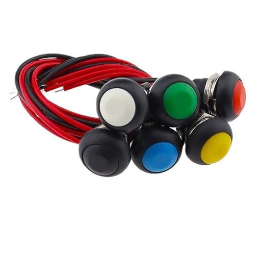 3 stücke/12mm PBS-33B Wasserdicht Momentary AUF OFF Push Button Swithch Runde Schalter(Green) von LIHWQ