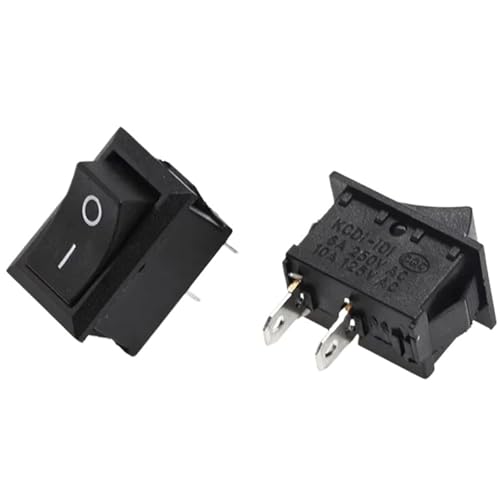 5/20/100 Stücke KCD1 Boot-förmiger Schalter 2Pin Netzschalter EIN-AUS Snap-in Wippschalter KCD-Schalter kcd1 10 * 15mm/15 * 21mm(KCD11 10X15mm,5PCS) von LIHWQ