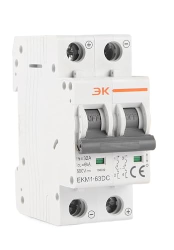 6KA MCB 2p 4p 6KA DC-Solar-Photovoltaik-Unterbrecher 500V 1000V DC-Solarleistungsschalter EKM1-63DC(2P 500V DC,32A) von LIHWQ