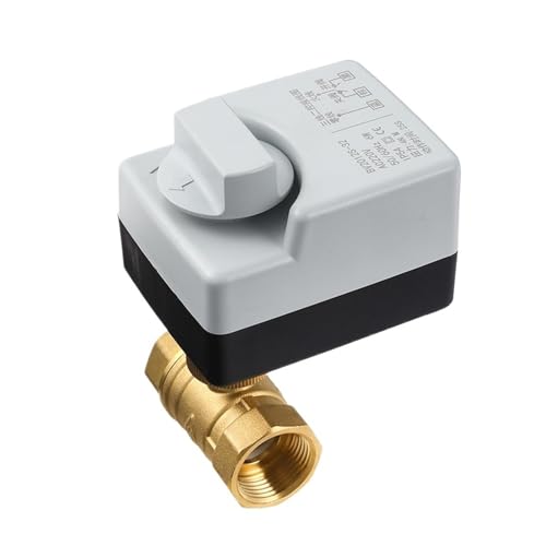 AC220V 3 Wege / 2 Wege DN15 DN20 DN25 DN32 DN40 mit manuellem Schalter Messing-Motorkugelhahn 3-Draht Zwei-Steuerung Elektrischer Antrieb(DN20,12-24V_3 WAYS) von LIHWQ