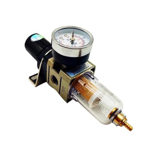 AW2000-02 1/4 Pneumatischer Luftdruckregler Öl-Wasser-Abscheider Kompressor Luftfilterregler Regulierung Regler Falle(Thimble PC12,Copper core) von LIHWQ