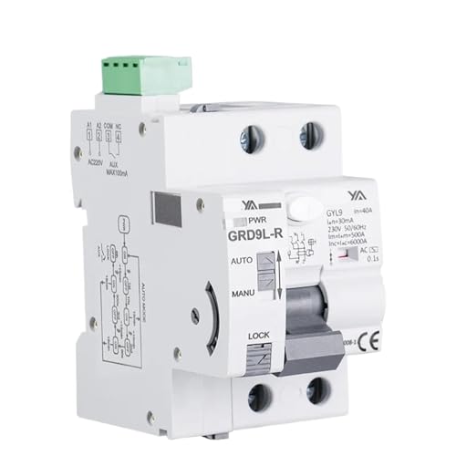 GRD9L-R 2P 40A 30mA RCCB Automatischer Selbsteinschalter Leistungsschalter RCD-Schutzschalter AC & A Typ von LIHWQ
