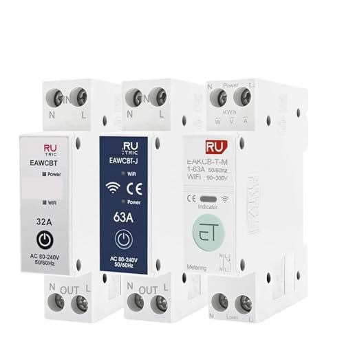Leistungsschalter MCB 1P+N 63A Timer Strom Energie Spannung Stromzähler Schutz Sprachfernbedienung Schalter(No Metering,6A) von LIHWQ