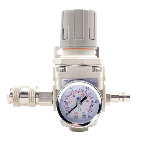Luftdruckregelventil AR2000-02 Behandlungseinheit Luftkompressor Druckreduzierung AR3000-03 AR4000-04(AR4000-04-C,With 10mm fitting) von LIHWQ