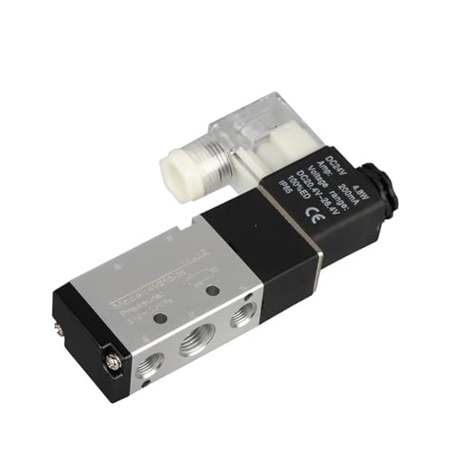 Pneumatisches elektrisches Magnetventil 4V210-08 5-Wege-2-Positions-Steuerventil for Luft und Gas, 12 V, 24 V, 220 V, 4 mm - 12 mm Schlaucharmaturen(PC 10mm Fittings,DC12V) von LIHWQ