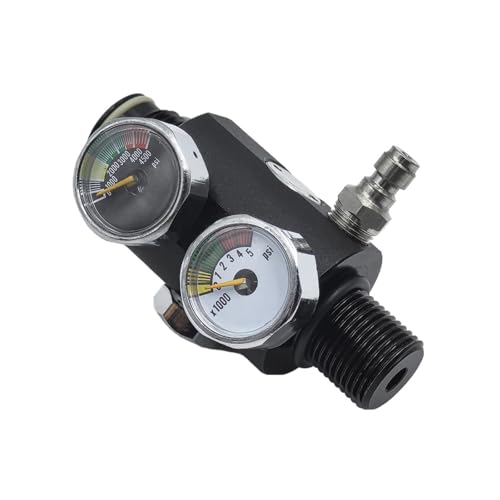 Regler, Doppelanzeige, einstellbar, pneumatisch, mit Stift, Füllstation, Luftventil, geregelter Ausgang, 0 bis 3000 psi, M18 x 1,5, 5/8 Zoll-18UNF(5-8 with pin) von LIHWQ