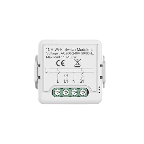 Schaltermodul Neutralleiter/Kein Neutralleiter erforderlich 5A 2-Wege-App-Fernbedienung Arbeiten mit(4-Gang) von LIHWQ