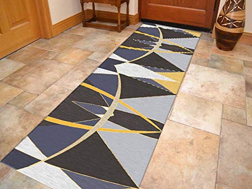 Korridor Teppich- Geometrische Flur Läufer Teppich, rutschfeste, Breite 60cm / 80cm / 100cm / 120cm erhältlich, Länge Anpassbare for Corridor (Size : 80×600cm) von LIHY