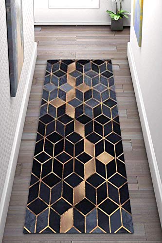 Korridor Teppich- Geometrische Flur Läufer Teppich, rutschfeste, Breite 80 cm / 100 cm / 140 cm erhältlich, Länge Anpassbare for Corridor (100×300cm) von LIHY