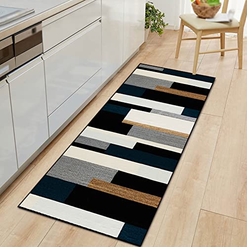Teppich Läufer Flur Küche rutschfest Waschbar Schwarz Grau Weiß Geometrische 80×180cm Boho Bunter Modern rutschfest Waschbar Vintage Kücheläufer Teppichläufer Polyester, Teppich meterware Meter Teppich Läufer Flur Küche rutschfest Waschbar Schwarz Grau Weiß Geometrische 80×180cm Boho Bunter Modern rutschfest Waschbar Vintage Kücheläufer Teppichläufer Polyester, Teppich meterware Meter von LIHY