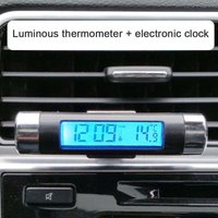 Tonnenförmiges Autothermometer mit LCD-Anzeige, LED-Lüftungsschlitzclip und digitalem Autothermometer von LIIYIELA