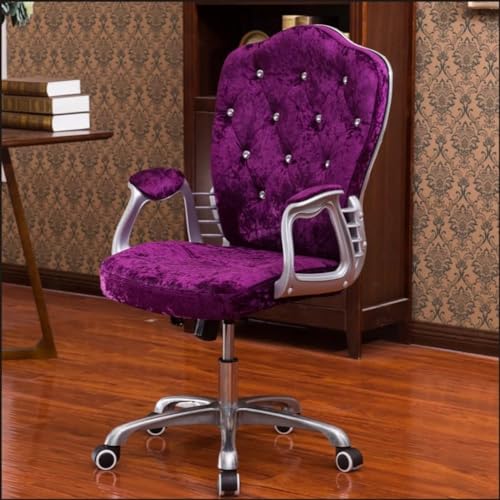 LIJBDDM Home-Office-Stuhl für Damen und Erwachsene, ergonomischer Schreibtischstuhl, Computerstuhl mit Lendenwirbelstütze, Armlehne, Chefsessel zum Rollen, Drehgelenk, verstellbar, Arbeitsstuhl für von LIJBDDM