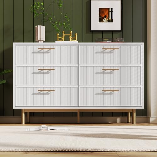 LIJBDDM Schminktisch,Kommode Schlafzimmer Highboard Weiss Sideboard Schubladenkommode Kommode für Schlafzimmer (White + Particle Board`) von LIJBDDM